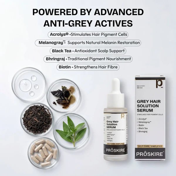 Proskire Anti Grey Hair Serum | Restores Natural Hair Color, Stimulates Pigment Cells, Reduces Grey Hair in 4 Weeks – For Men & Women - Image 5